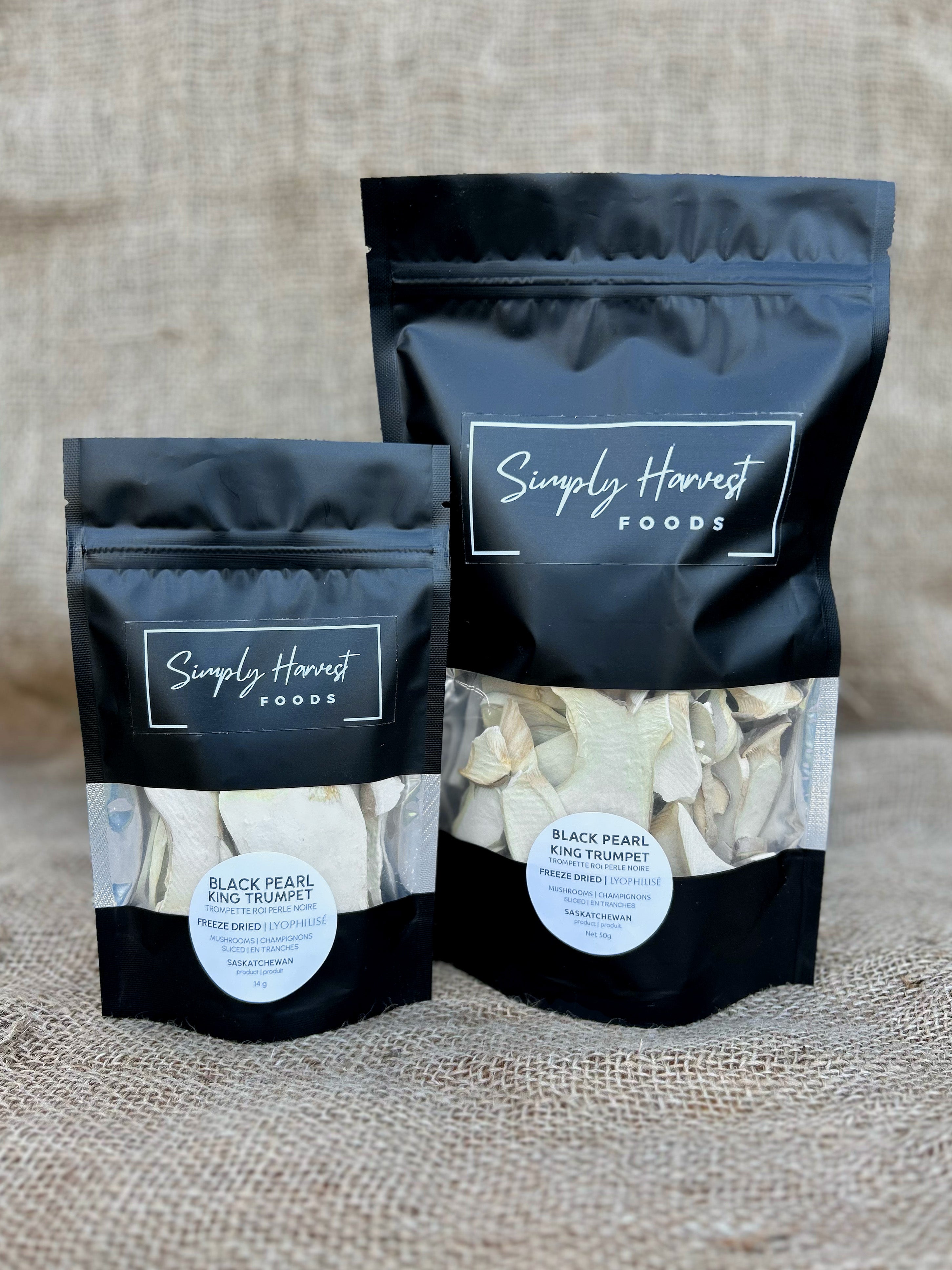 Freeze Dried Black Pearl King Trumpet Mushrooms