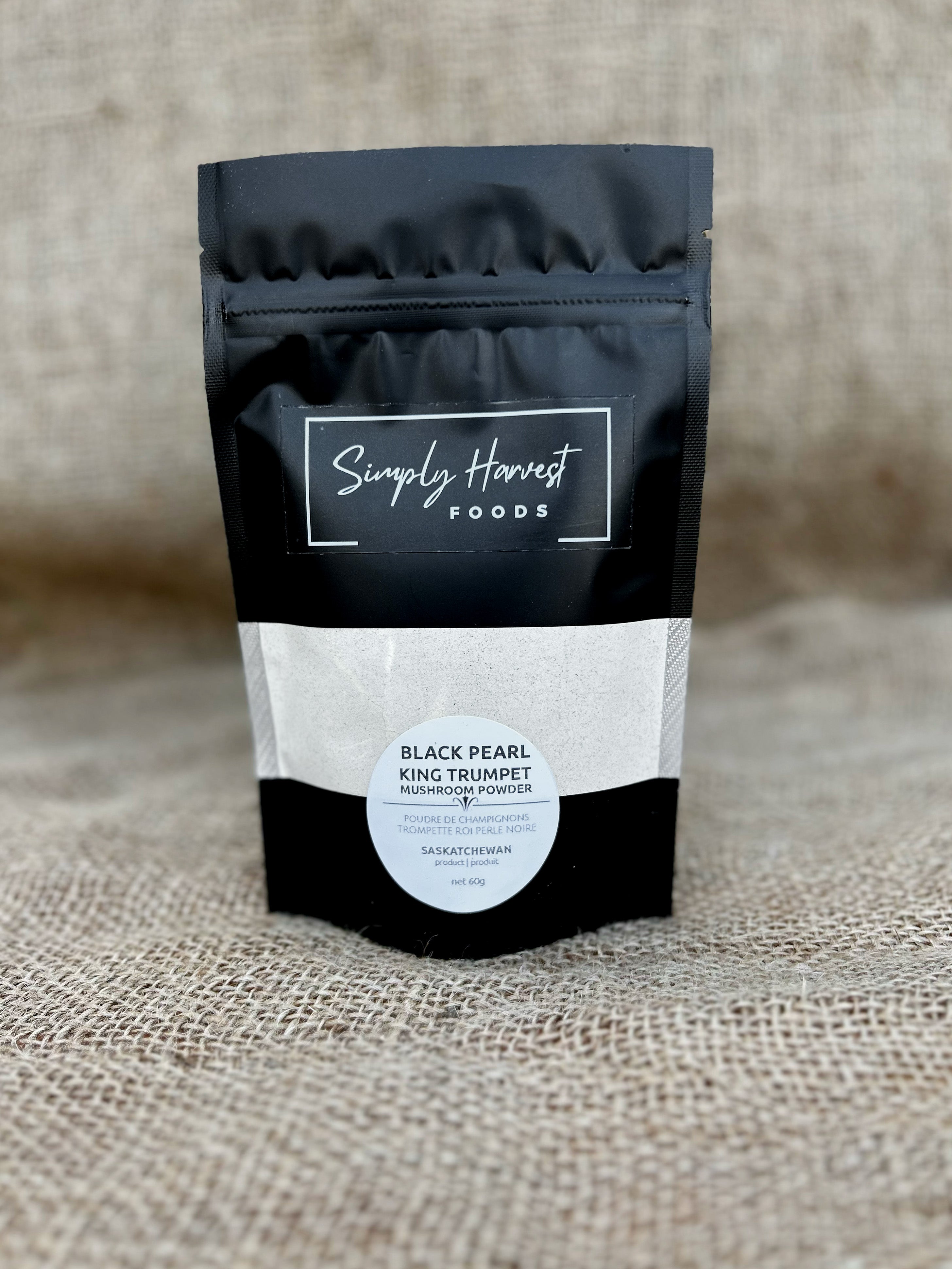 Dehydrated Black Pearl King Trumpet Mushroom Powder