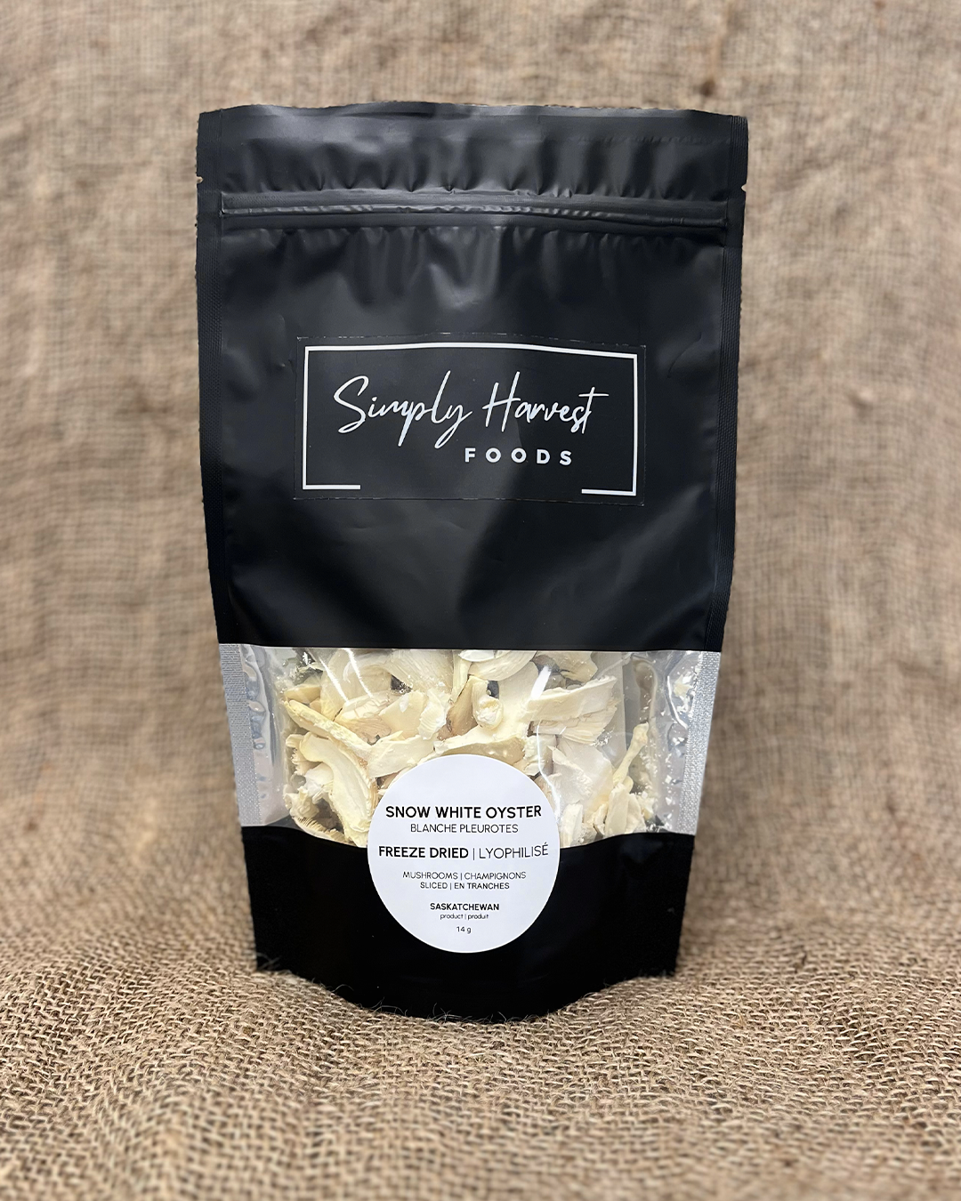 Freeze Dried Snow White Oyster Mushrooms